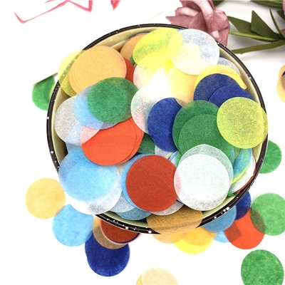 کاغذ پارچه ای گرد کنفتی جشن عروسی پاپر استریمرها کنفتی استریمرها