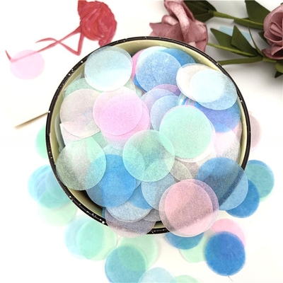 کاغذ پارچه ای گرد کنفتی جشن عروسی پاپر استریمرها کنفتی استریمرها
