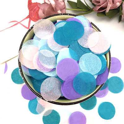 کاغذ پارچه ای گرد کنفتی جشن عروسی پاپر استریمرها کنفتی استریمرها