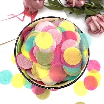چند رنگی مخصوص شکل گرد کاغذ بافتی کاغذ پرکننده تزئینی برای بسته بندی جشن تولد