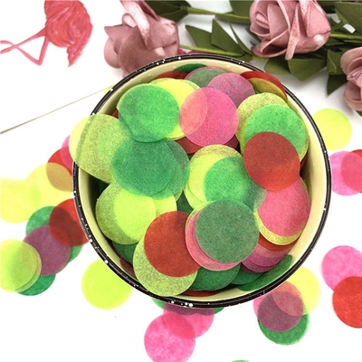 چند رنگی مخصوص شکل گرد کاغذ بافتی کاغذ پرکننده تزئینی برای بسته بندی جشن تولد