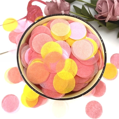 چند رنگی مخصوص شکل گرد کاغذ بافتی کاغذ پرکننده تزئینی برای بسته بندی جشن تولد