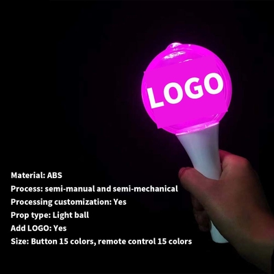 18*10CM LED Glow Flashing Stick White Shell Ball Wand برای تهیه کنسرت های جشنواره