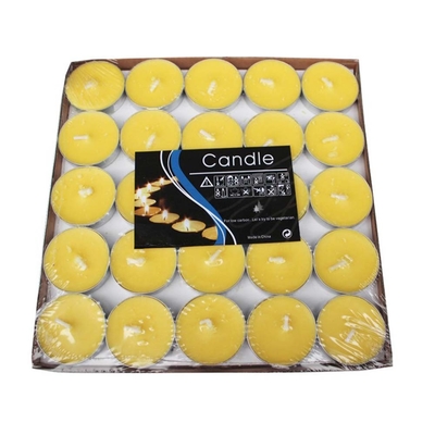 شمع روشن رنگارنگ چای برای تزئینات خانه و عروسی در یک بسته اندازه 4X4X2 سانتی متر