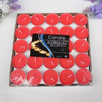 شمع روشن رنگارنگ چای برای تزئینات خانه و عروسی در یک بسته اندازه 4X4X2 سانتی متر